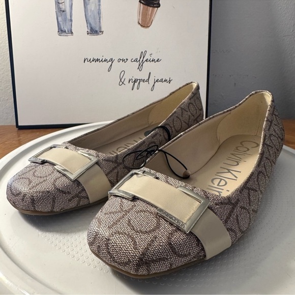 🆕Calvin Klein Signature PIXIE Flats - Picture 1 of 10